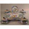 Image 1 : A 19th Century Masons Patent Ironstone 38 piece pheasant and rocks pattern dinner service, compri...