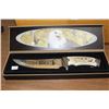 Image 1 : Fixed Blade Carved Handle & Etched Blade Bald Eagle O/A 11 1/4" in Case