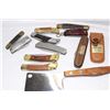 Image 1 : Lot of 11 Lock Blade Pocket Knives and 1 Cleaver