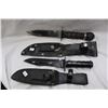 Image 1 : 2 Tactial Knives with Sheaths - 1 has a Compass