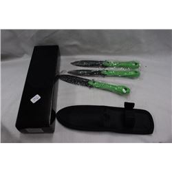 New Set of 3 Throughing Knives in Box