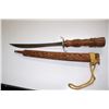 Image 1 : Vintage Sword with Carved Wood Handle and Sheath