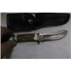 Image 1 : BUCK 103 Fixed Blade Antler Handle Leather Sheath