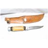 Image 1 : Vintage German Antler Handle with Sheath Hunting Knife