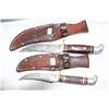 Image 1 : 2 WESTERN USA Knives with Original Sheath 1 Wood and 1 Antler Handle