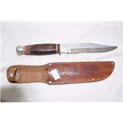 Hunting Knife and Leather Sheath