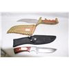 Image 1 : 2 Knives with Sheaths Wood Handles