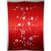 Image 2 : 2 Pc Chinese Red Embroidery Bed Sheet & Skirt