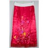 Image 3 : 2 Pc Chinese Red Embroidery Bed Sheet & Skirt