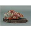 Image 2 : Chinese Chicken Blood Stone Boulder with Stand