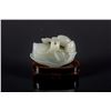 Image 2 : Chinese White Jade Carved Bird w/ Stand