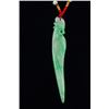 Image 3 : Chinese Green Jade Carved Phoenix Pendant