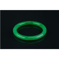 Chinese Green Jade Carved Bangle