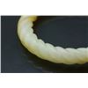 Image 2 : Chinese Fine Yellow Jade Carved Twisted Bangle