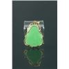 Image 3 : Green Jadeite Buddha Pendant w/14K Gold Frame