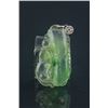 Image 1 : Chinese Icy Green Jadeite Carved Lotus Pendant