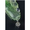 Image 3 : Chinese Icy Green Jadeite Carved Lotus Pendant