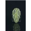Image 1 : Chinese Icy Yellow Jadeite Carved Leaf Pendant