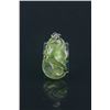 Image 1 : Chinese Icy Green Jadeite Carved Pendant