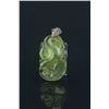 Image 2 : Chinese Icy Green Jadeite Carved Pendant
