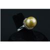 Image 1 : Very Fine 18K Gold Pearl Diamond Ring CRV$2500