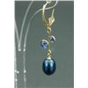 Image 3 : 1.85 ct Sapphire & Pearl Earring CRV$765