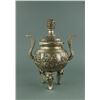 Image 1 : Chinese Silvered Bronze Censer w/ Lid Qing Mark