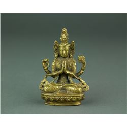 Chinese Small Bronze Buddha Figure