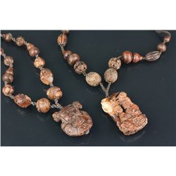 2 Pc of Chinese Wooden Necklaces