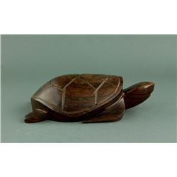 Chinese Huanghuali Wood Carved Turtle