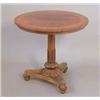 Image 1 : A Regency rosewood circular occasional table, with finely inlaid burr walnut crossbanded border o...