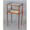 Image 1 : An Edwardian inlaid mahogany bijouterie cabinet on high cabriole legs, 1ft.10ins....