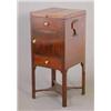 Image 1 : A George III mahogany pot cupboard (converted) on chamfered legs, 1ft.4ins....