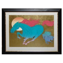 Guillame Azoulay, Gold Leaf Silkscreen Print,