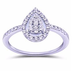 14KT White Gold Ladies Diamond Ring -# 8733