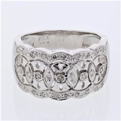 18KT White Gold Ladies Diamond Ring -# 9089
