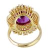 Image 4 : 14KT Yellow Gold Amethyst & Diamond Ring -# 1481