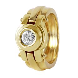 14KT Yellow Gold Solitaire Diamond Ring -# 388