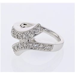18KT White Gold Ladies Diamond Fashion Ring -# 9612