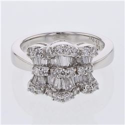 18KT White Gold Ladies Diamond Fashion Ring -# 9930