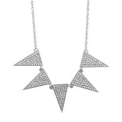 14KT White Gold Diamond Necklace -# 7884