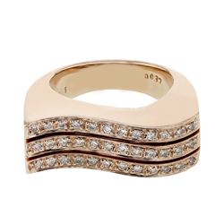 14KT Rose Gold Ladies Diamond Ring -# 9581