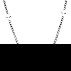 18KT White Gold Ladies Diamond Necklace -# 10303