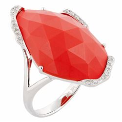 14KT White Gold Gemstone Ring -# 6360-1