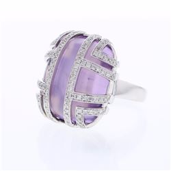 18KT White Gold Ladies Diamond and Gemstone Cocktail Ring -# 10083
