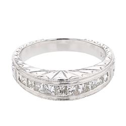 18KT White Gold Ladies Diamond Band Ring -# 10018