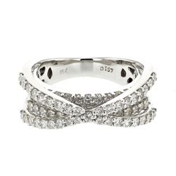 18KT White Gold Ladies Diamond Ring -# 10306