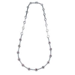 14KT White Gold Ruby Necklace -# 6454