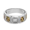 Image 1 : 14KT Two Tone Gold  Mens Diamond Ring -# 9379