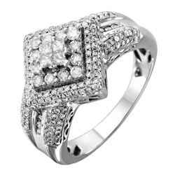 14KT White Gold Diamond Ring -# 2103